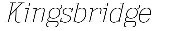 Kingsbridge font preview